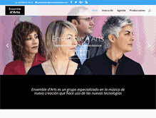 Tablet Screenshot of ensembledarts.com